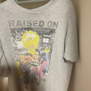 *LIMITED EDITION* “Raised On The Streets” Sesame Street Gray Shirt